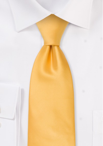 Solid color mens ties - Solid yellow necktie