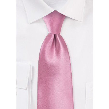 Solid Pink Kids Necktie