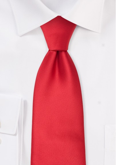 Solid color mens ties - Bright red men's necktie