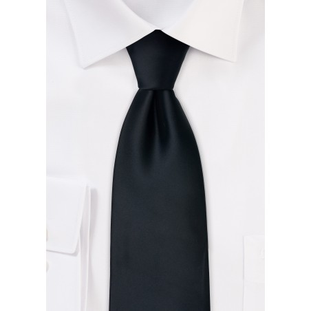 Solid Black Necktie in Kids Size