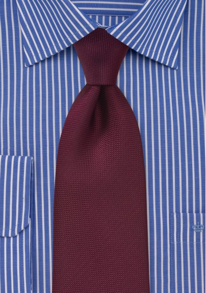 Matte Sheen XL Length Tie in Maroon