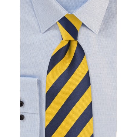 Regimental Yellow and Blue XL Length Tie