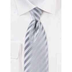 Stain Resistant Neckties - Solid Silver Tie