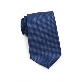 Navy Blue Kids Tie with Grenadine Texture