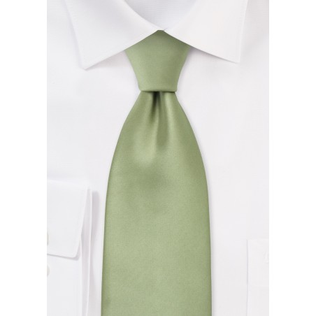 Extra Long Light Jade Green Tie