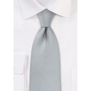 Silver Tie with Micro Diamond Checks