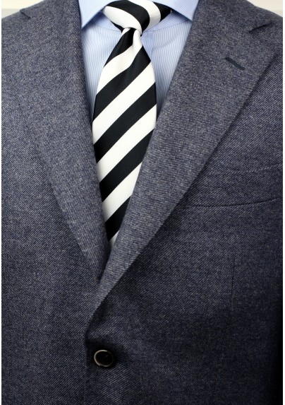 Mens Tie in Black and White - Mens-Ties.com