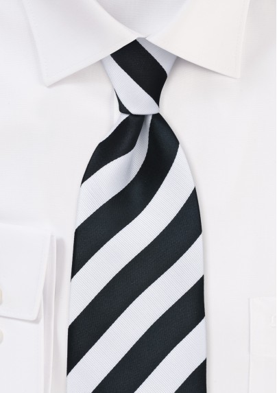 Classic Black and White Kids Necktie