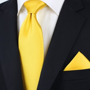 Sunbeam Yellow Necktie in XL Length Styled