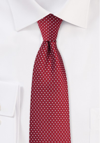 Cherry Red Pin Dot Tie