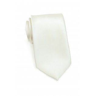 Formal Mens Tie in Solid Cream