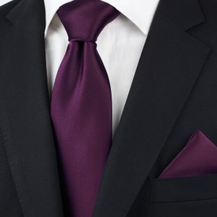 Bright Purple Necktie in XL Size Styled