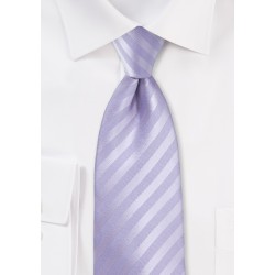 Solid Striped Tie in French Lavender