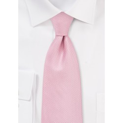 Pink Grenadine Textured Tie in XL Length