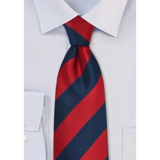 Navy and Red Necktie