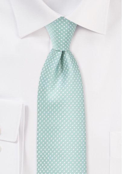 DQT Woven Polka Dot Mint Green Formal Casual Mens Classic Tie 