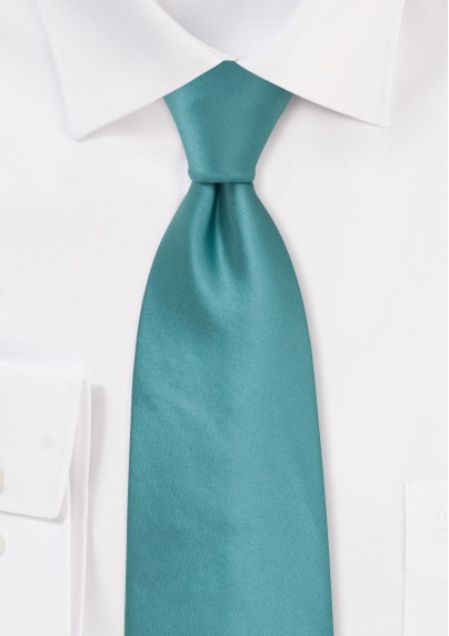 Solid Light Teal Green Necktie