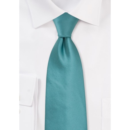 Solid Light Teal Green Tie for Kids