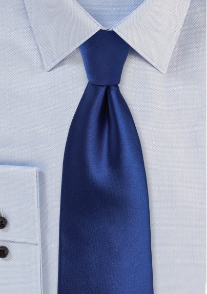 Solid Satin Necktie in Royal Blue