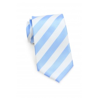 Baby Blue and White Extra Long Necktie