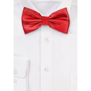 Kids Bow Tie in Bright Red