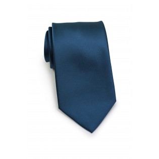 Dark Teal Blue Necktie in XL Size
