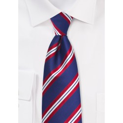 XL Stripe Tie in Red, White, Blue