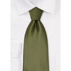 Solid Olive Green Necktie
