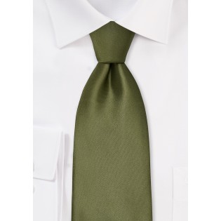 Solid Olive Green Kids Tie