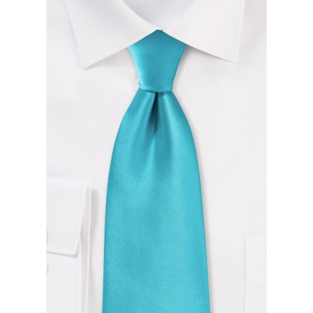 Bright Aqua Blue Kids Necktie