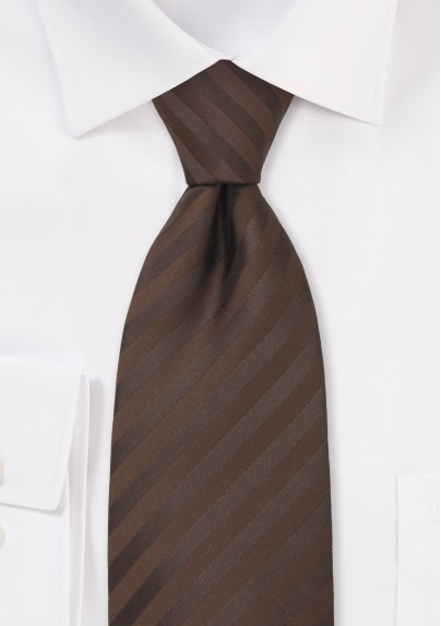 Chocolate Brown Mens Tie in XL