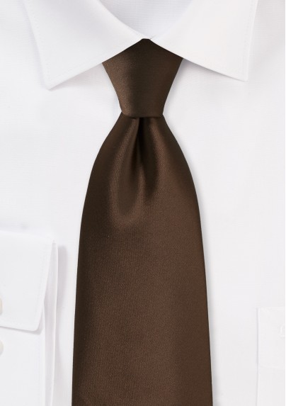 Solid color ties - Coffe brown necktie