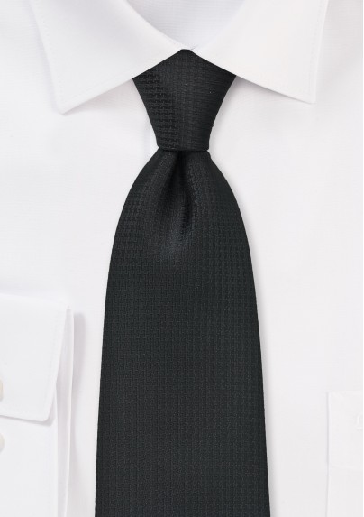 Textured Black Tie for Kids