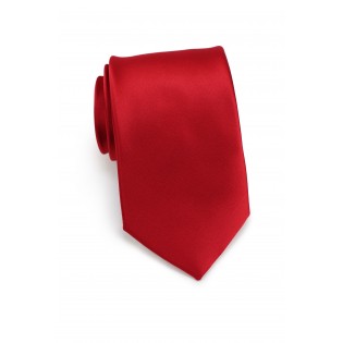 Solid Cherry Red Tie for Kids