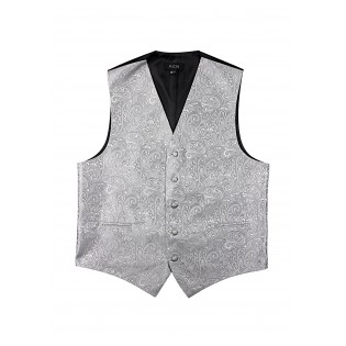 Formal Paisley Vest in Silver