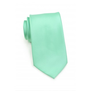 Bright Mint Colored Kids Sized Tie