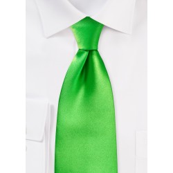 Extra Long Neck Tie in Kelly Green