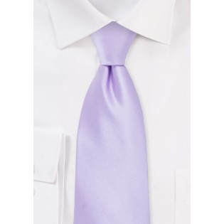 Solid Colored Kids Tie in Light Lavender
