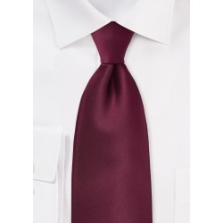 Solid Tie in Classic Burgundy Red