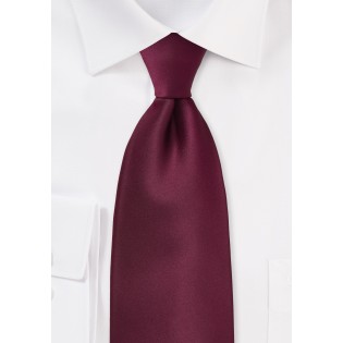Solid Kids Neck Tie in Classic Burgundy Red