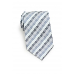 Modern Tie in Greys and Silver