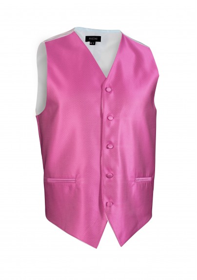 Mens Textured Dress Vests in Bright Begonia Pink