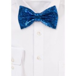 Glitter Bow Tie in Royal Blue metallic blue mens bowties