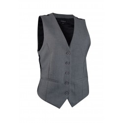 Womens Suit Vest in Medium Gray