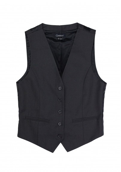 Women's Uniform Vests | Charcoal Gray Suit Vest for Women - Mens-Ties.com