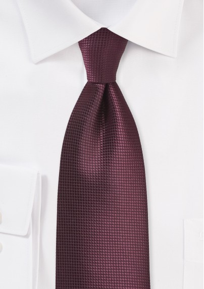 Textured Necktie in Port Red