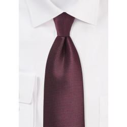 Port Red Colored Tie in XL