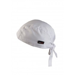 Bandana Style Kitchen Head Wrap in White