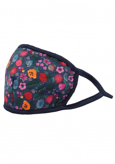 colorful floral print face mask with filter