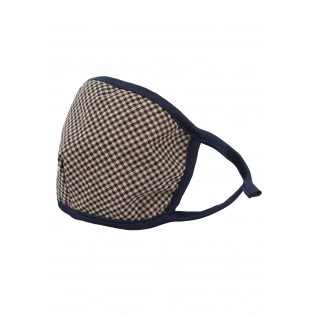micro check tweed filter face mask